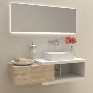 Mensola per lavabo in legno massello - Vecaetagere