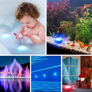 Luce Led per piscina RGB 0,25W con ventosa e telecomando confezione 2 pz Aigostar
