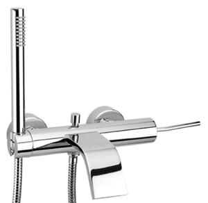 Monocomando esterno vasca Thor con doccetta in ottone e flessibile cromotech