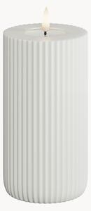 Candela a LED fatta a mano Solid Stripe, alt. 15 cm