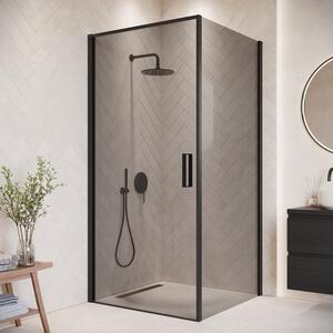 Cabina Doccia Alava - 90x90cm - Nero con vetro fumé - Vetro fumé