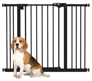 PawHut Cancellino per Cani Regolabile Fino a 100 cm Senza Viti con 2 Estensioni e Altezza 72 cm, Nero