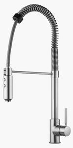 Monocomando lavello monoforo cromato con molla e doccetta orientabile cod.30189