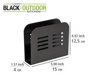Portatovaglioli nero Black Outdoor Kitchen Baco - Wenko