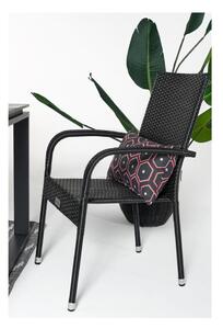 Set da pranzo da giardino per 6 persone con sedia Paris nera e tavolo Viking, 90 x 205 cm Viking & Paris - Bonami Selection