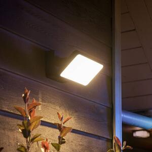 Philips Hue, faretto da esterno Welcome in metallo nero 2.700 K