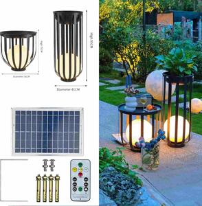 Set di lampade da esterno in metallo di alta qualità per giardino o patio, lampade da esterno: lampada 95cm x 41cm