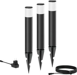 Faretto LED per esterni Philips PHI8720169269415 24V Purex GardenLink IP44 1,5W 180lm 2700K nero 3 pz