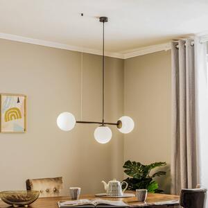 TK Lighting Lampada a sospensione Celeste con vetro sferico, 3 luci