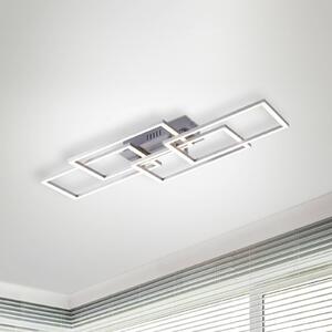 JUST LIGHT. Plafoniera LED Iven, dim, acciaio, 70x34,5cm