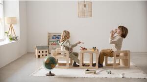 Sedie per bambini in legno in set di 3 pezzi Natural - Little Nice Things