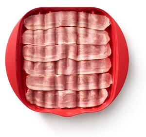 Contenitore di plastica rosso per la pancetta Bacon - Lékué