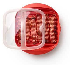 Contenitore di plastica rosso per la pancetta Bacon - Lékué
