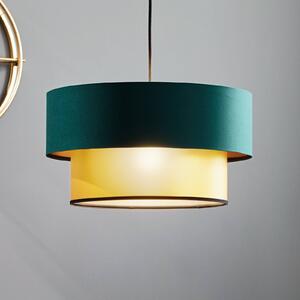 Maco Design Lampada a sospensione Dorina, verde/oro Ø 40 cm