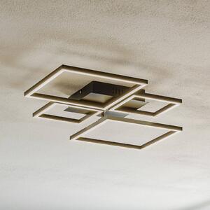 Briloner Plafoniera LED Frame, CCT, a 4 luci, nera