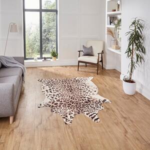 Tappeto marrone/beige 155x130 cm Faux Leopard - Think Rugs