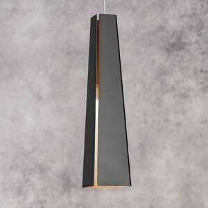 FARO BARCELONA Lampada a sospensione nero-oro Pluma, LED