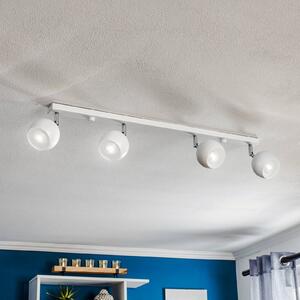 SOLLUX LIGHTING Farotto da soffitto Flame, bianco, a 4 luci