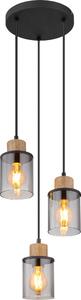 Globo Lighting lampada a sospensione in metallo nero opaco, 3x E27