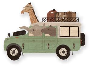 Appendiabiti verde per bambini Safari Van - Little Nice Things