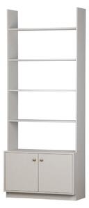 Libreria modulare in legno di pino grigio chiaro 80x200 cm Madu - WOOOD