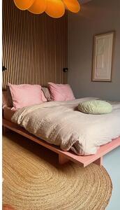 Letto matrimoniale in legno di pino rosa chiaro con griglia 180x200 cm Japan - Karup Design