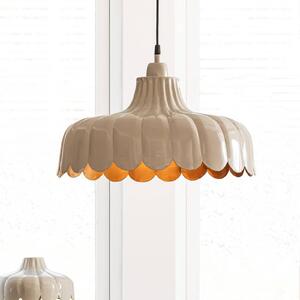 PR Home Wells lampada a sospensione, beige/oro, Ø 43 cm, metallo