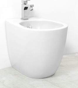 Set sanitari filomuro Vignoni Simas bianco opaco (matt) composto da WC+Bidet+Sedile rallentato