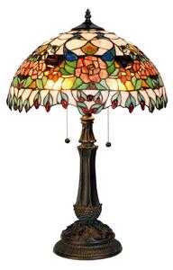 Clayre&Eef Lampada da tavolo colorata Maja in stile Tiffany