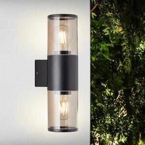 BRILLANTE applique da esterno Sergioro | luce decorativa da esterno | antracite | 2x E27 max. 20 W | IP44