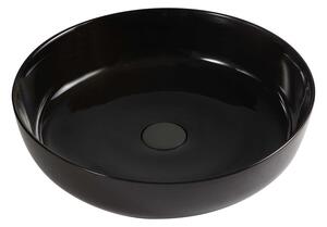 Lavabo in ceramica da appoggio BL02 - Nero lucido