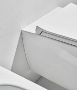 Set sanitari sospesi Vignoni XS (lunghezza 48cm) Simas bianco composto da WC+Bidet+Sedile rallentato