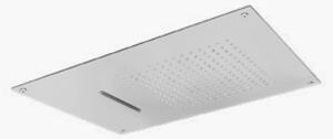 Soffione doccia acciaio inox a soffitto 550x400mm a 2 getti cod.332-02