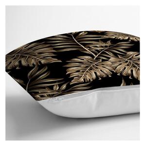 Federa per cuscino Foglie d'oro con BG nero, 45 x 45 cm - Minimalist Cushion Covers