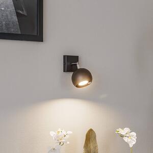 SOLLUX LIGHTING Spot da parete Flame di acciaio, nero