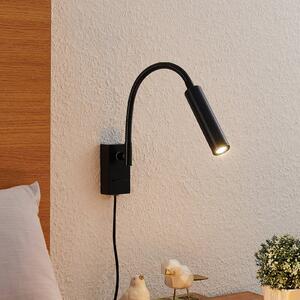 Lucande Anaella applique LED, nero, 47 cm