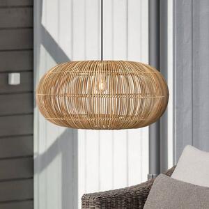 PR Home Zuri lampada a sospensione da esterno, Ø 51 cm, rattan, spina