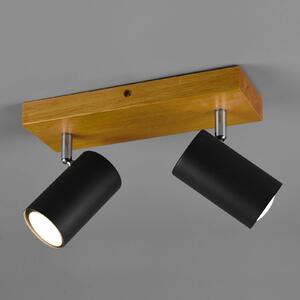 Trio Lighting Faretto da soffitto Marley, nero opaco, a 2 luci