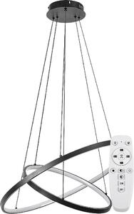 Rabalux Lampada a sospensione LED nera Beliza 600 mm 75 W CCT con telecomando 72345