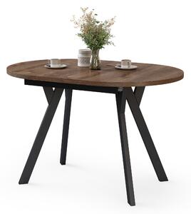 Tavolo ovale allungabile ALMO Rovere Marrone / gambe nere