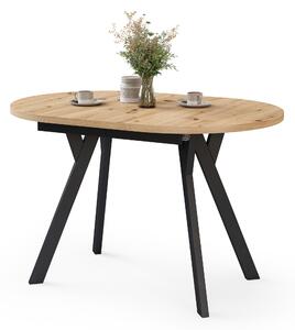 Tavolo ovale allungabile ALMO Rovere Artisan / gambe nere