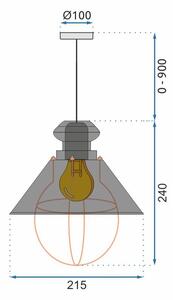 Lampada da soffitto pensile LINZ Bianco APP103-1CP