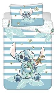 Set copripiumino e federa da bambini azzurro in cotone per culla 100x135 cm Lilo & Stitch "Tropical Hugs" – Jerry Fabrics