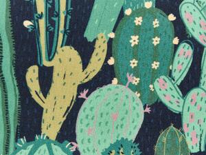 Set di 2 cuscini da giardino in poliestere verde con motivo a cactus 45 x 45 cm, rettangolari, moderni e resistenti all'acqua. Beliani