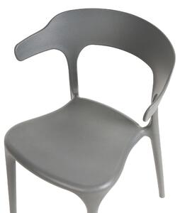 Set di 4 sedie polipropilene resistente colore grigio per interno ed esterno stile moderno Beliani