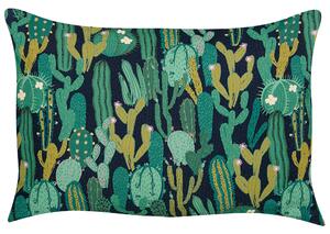 Set di 2 cuscini da giardino in poliestere verde con motivo a cactus 40 x 60 cm, rettangolari, moderni e resistenti all'acqua. Beliani
