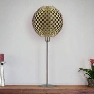 Tagwerk Lampada da tavolo Flechtwerk a sfera con base, oro