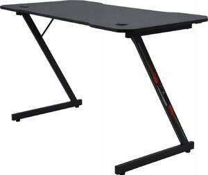 Scrivania da gaming, scrivania per computer per giocatori, piano ergonomico da 120 cm, portabevande e portacuffie, passacavi, struttura a Z stabile, design moderno