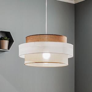 Duolla Lampada sospensione Space, bianco/beige/marrone