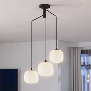 EGLO Lampada a sospensione Mantunalle, Ø 62 cm, bianco/nero, a 3 luci